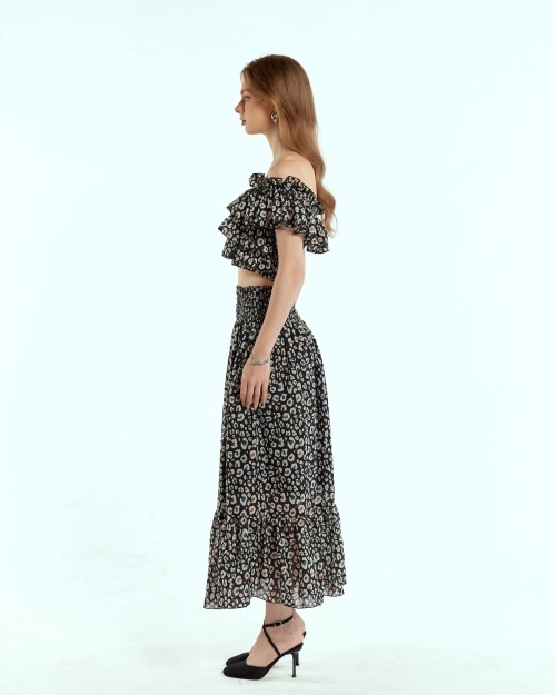 SIXDO Woven Flared Dress 2 Pieces